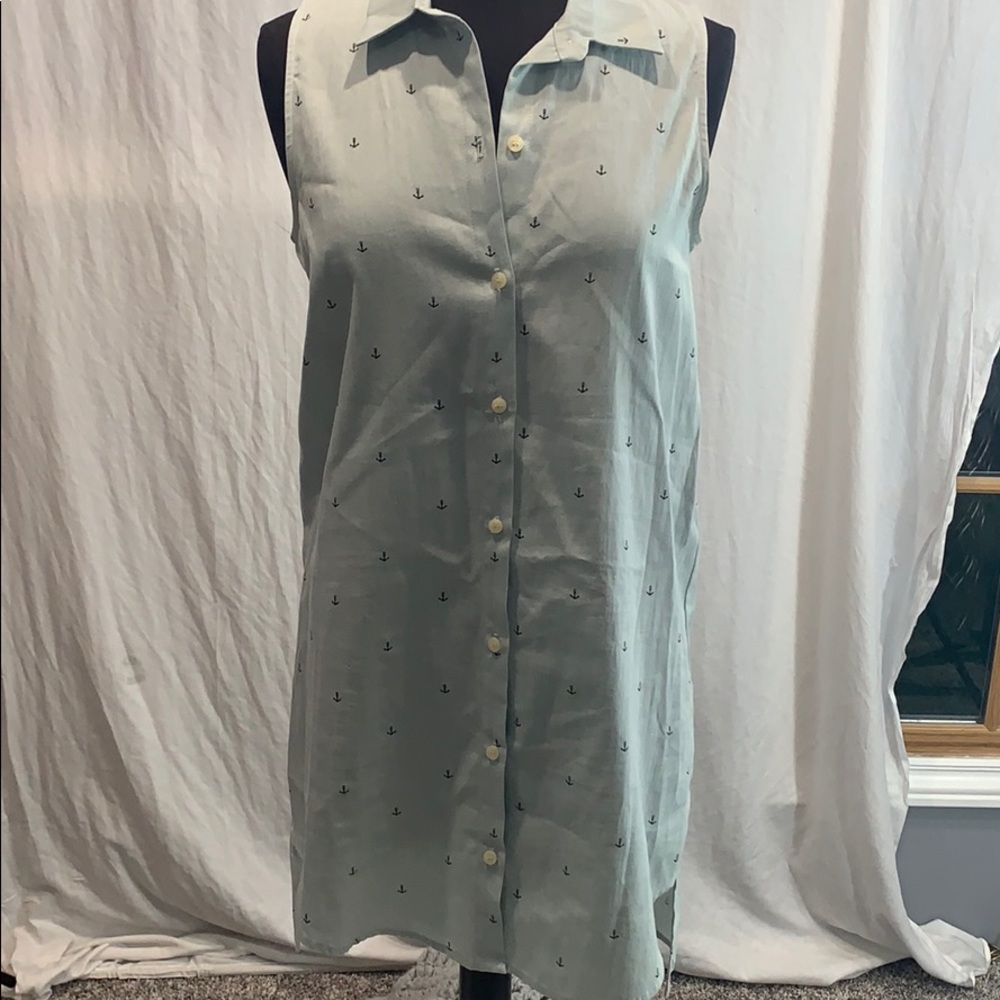 EUC Glam Brand Button up Shirt dress